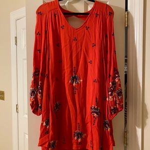 Free People Oxford Embroidered Mini Dress
